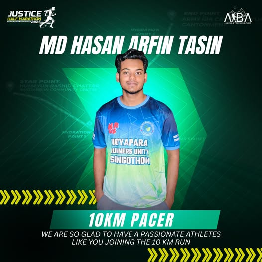 10KM Pacer - MD HASAN ARFIN TASIN